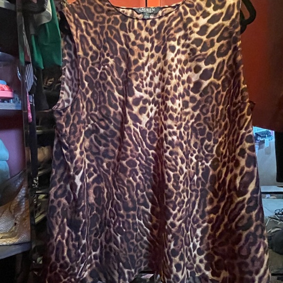 Lauren Leopard Print Open Back Tank - Picture 1 of 7